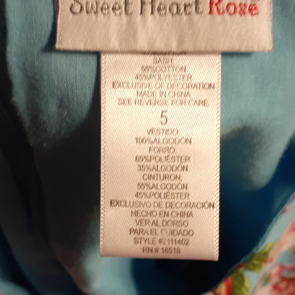 - - ***SWEET HEART ROSE FLOWERED DRESS - Picture 8 of 9